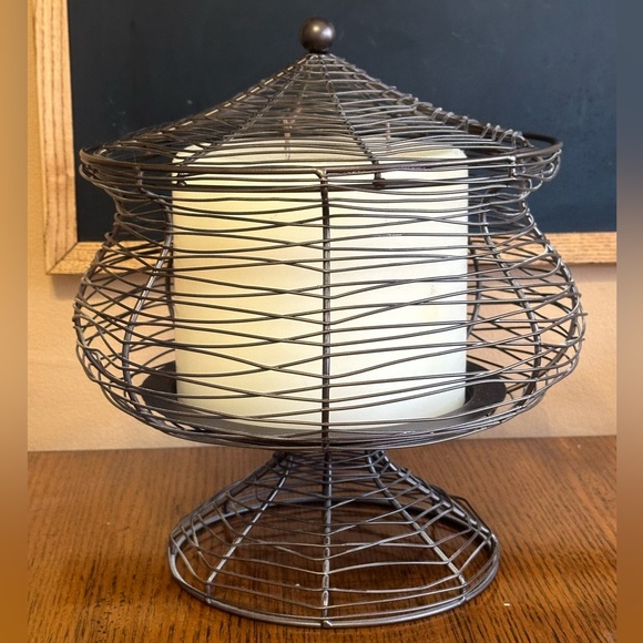 PartyLite Wire Apothecary Candle Holders/Basket - Picture 2 of 9